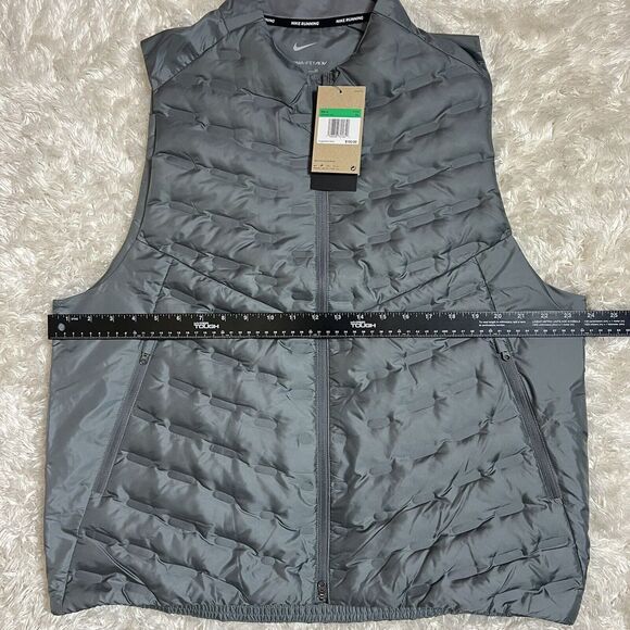 Nike Therma-FIT ADV Repel Down Running Golf Vest Gray Men's Size XL  FB7542-084 - Picture 3 of 6